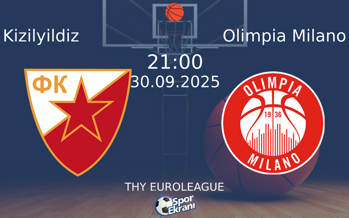 30 Eylül 2025 Kizilyildiz vs Olimpia Milano maçı Hangi Kanalda Saat Kaçta Yayınlanacak? 30 Eylül 2025 Kizilyildiz vs Olimpia Milano maçı Hangi Kanalda Saat Kaçta Yayınlanacak?