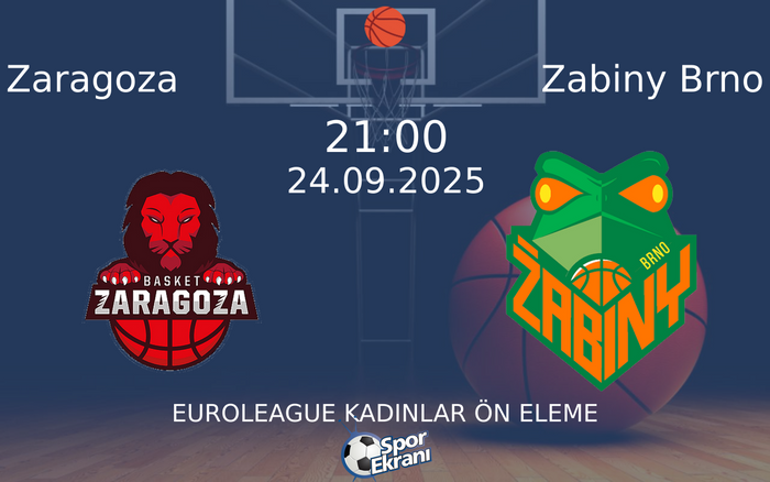 24 Eylül 2025 Zaragoza vs Zabiny Brno maçı Hangi Kanalda Saat Kaçta Yayınlanacak? 24 Eylül 2025 Zaragoza vs Zabiny Brno maçı Hangi Kanalda Saat Kaçta Yayınlanacak?