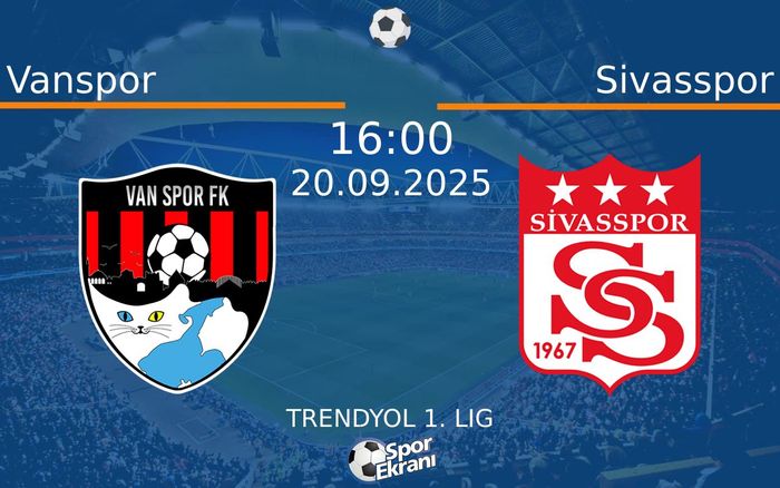 20 Eylül 2025 Vanspor vs Sivasspor maçı Hangi Kanalda Saat Kaçta Yayınlanacak? 20 Eylül 2025 Vanspor vs Sivasspor maçı Hangi Kanalda Saat Kaçta Yayınlanacak?