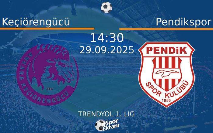 29 Eylül 2025 Keçiörengücü vs Pendikspor maçı Hangi Kanalda Saat Kaçta Yayınlanacak? 29 Eylül 2025 Keçiörengücü vs Pendikspor maçı Hangi Kanalda Saat Kaçta Yayınlanacak?
