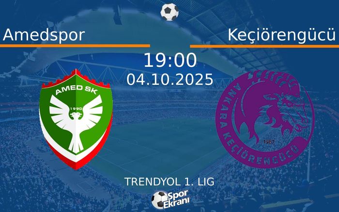 04 Ekim 2025 Amedspor vs Keçiörengücü maçı Hangi Kanalda Saat Kaçta Yayınlanacak?
