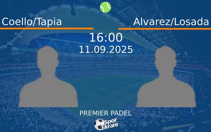 11 Eylül 2025 Coello/Tapia vs Alvarez/Losada maçı Hangi Kanalda Saat Kaçta Yayınlanacak?