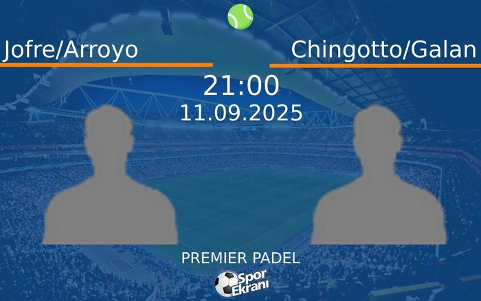 11 Eylül 2025 Jofre/Arroyo vs Chingotto/Galan maçı Hangi Kanalda Saat Kaçta Yayınlanacak? 11 Eylül 2025 Jofre/Arroyo vs Chingotto/Galan maçı Hangi Kanalda Saat Kaçta Yayınlanacak?