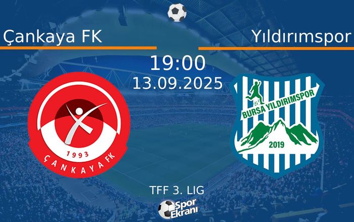 13 Eylül 2025 Çankaya FK vs Yıldırımspor maçı Hangi Kanalda Saat Kaçta Yayınlanacak? 13 Eylül 2025 Çankaya FK vs Yıldırımspor maçı Hangi Kanalda Saat Kaçta Yayınlanacak?