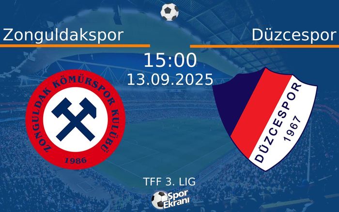 13 Eylül 2025 Zonguldakspor vs Düzcespor maçı Hangi Kanalda Saat Kaçta Yayınlanacak? 13 Eylül 2025 Zonguldakspor vs Düzcespor maçı Hangi Kanalda Saat Kaçta Yayınlanacak?