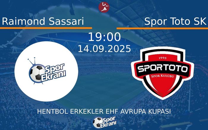 14 Eylül 2025 Raimond Sassari vs Spor Toto SK maçı Hangi Kanalda Saat Kaçta Yayınlanacak? 14 Eylül 2025 Raimond Sassari vs Spor Toto SK maçı Hangi Kanalda Saat Kaçta Yayınlanacak?