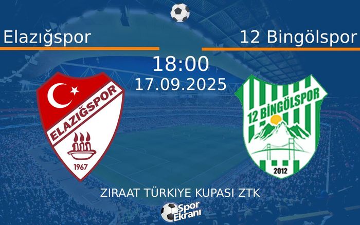 17 Eylül 2025 Elazığspor vs 12 Bingölspor maçı Hangi Kanalda Saat Kaçta Yayınlanacak?