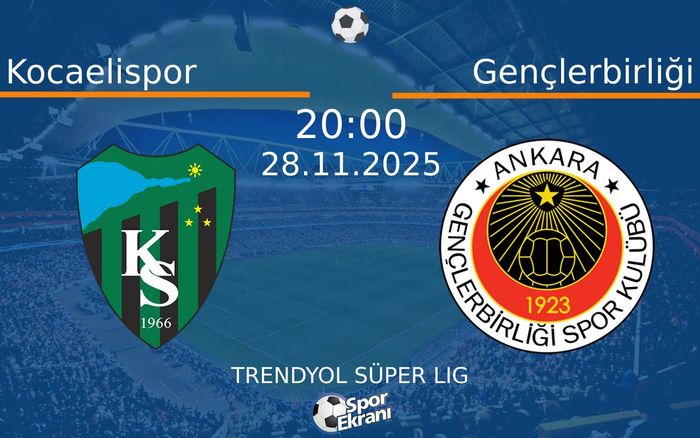 28 Kasım 2025 Kocaelispor vs Gençlerbirliği maçı Hangi Kanalda Saat Kaçta Yayınlanacak?