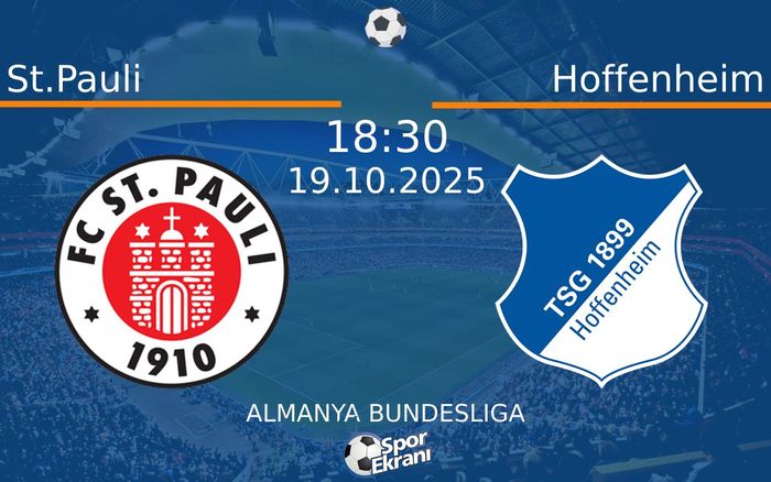 19 Ekim 2025 St.Pauli vs Hoffenheim maçı Hangi Kanalda Saat Kaçta Yayınlanacak? 19 Ekim 2025 St.Pauli vs Hoffenheim maçı Hangi Kanalda Saat Kaçta Yayınlanacak?
