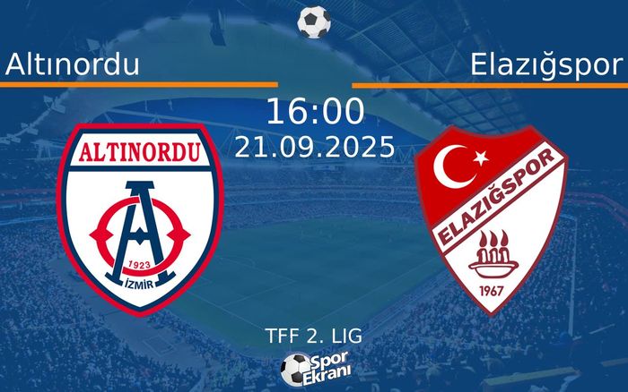 21 Eylül 2025 Altınordu vs Elazığspor maçı Hangi Kanalda Saat Kaçta Yayınlanacak? 21 Eylül 2025 Altınordu vs Elazığspor maçı Hangi Kanalda Saat Kaçta Yayınlanacak?