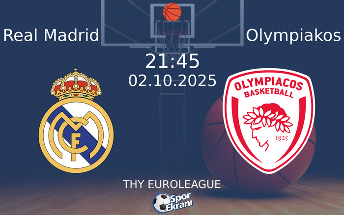 02 Ekim 2025 Real Madrid vs Olympiakos maçı Hangi Kanalda Saat Kaçta Yayınlanacak? 02 Ekim 2025 Real Madrid vs Olympiakos maçı Hangi Kanalda Saat Kaçta Yayınlanacak?