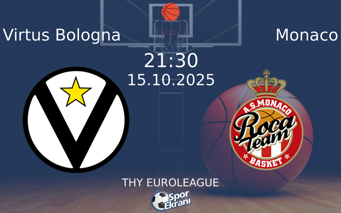15 Ekim 2025 Virtus Bologna vs Monaco maçı Hangi Kanalda Saat Kaçta Yayınlanacak?