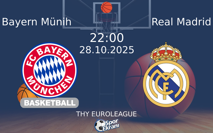 28 Ekim 2025 Bayern Münih vs Real Madrid maçı Hangi Kanalda Saat Kaçta Yayınlanacak? 28 Ekim 2025 Bayern Münih vs Real Madrid maçı Hangi Kanalda Saat Kaçta Yayınlanacak?