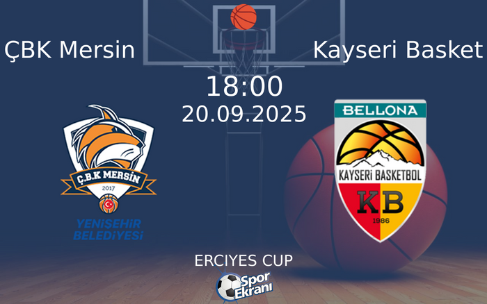 20 Eylül 2025 ÇBK Mersin vs Kayseri Basket maçı Hangi Kanalda Saat Kaçta Yayınlanacak?