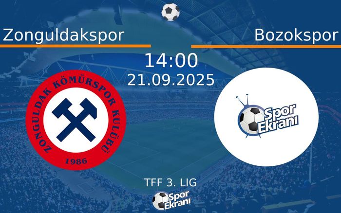 21 Eylül 2025 Zonguldakspor vs Bozokspor maçı Hangi Kanalda Saat Kaçta Yayınlanacak? 21 Eylül 2025 Zonguldakspor vs Bozokspor maçı Hangi Kanalda Saat Kaçta Yayınlanacak?