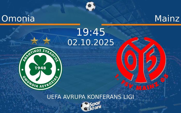 02 Ekim 2025 Omonia vs Mainz maçı Hangi Kanalda Saat Kaçta Yayınlanacak?