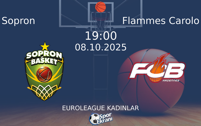 08 Ekim 2025 Sopron vs Flammes Carolo maçı Hangi Kanalda Saat Kaçta Yayınlanacak? 08 Ekim 2025 Sopron vs Flammes Carolo maçı Hangi Kanalda Saat Kaçta Yayınlanacak?