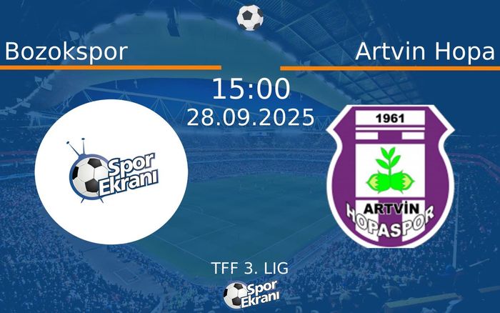 28 Eylül 2025 Bozokspor vs Artvin Hopa maçı Hangi Kanalda Saat Kaçta Yayınlanacak?