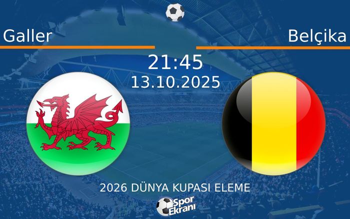 13 Ekim 2025 Galler vs Belçika maçı Hangi Kanalda Saat Kaçta Yayınlanacak?