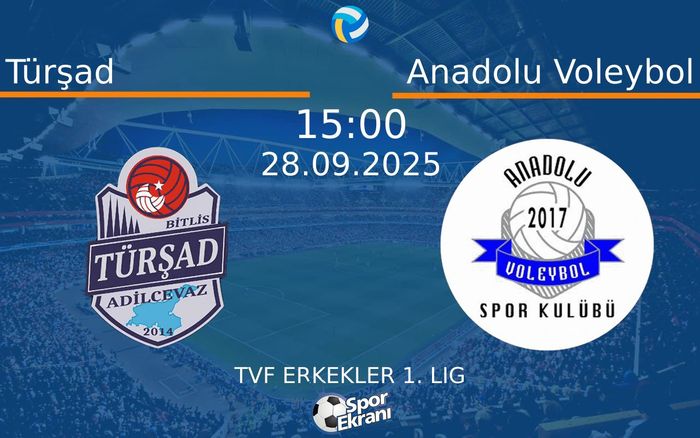 28 Eylül 2025 Türşad vs Anadolu Voleybol maçı Hangi Kanalda Saat Kaçta Yayınlanacak? 28 Eylül 2025 Türşad vs Anadolu Voleybol maçı Hangi Kanalda Saat Kaçta Yayınlanacak?