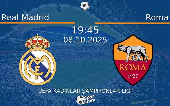 08 Ekim 2025 Real Madrid vs Roma maçı Hangi Kanalda Saat Kaçta Yayınlanacak? 08 Ekim 2025 Real Madrid vs Roma maçı Hangi Kanalda Saat Kaçta Yayınlanacak?