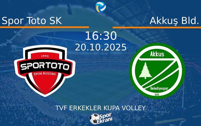 20 Ekim 2025 Spor Toto SK vs Akkuş Bld. maçı Hangi Kanalda Saat Kaçta Yayınlanacak? 20 Ekim 2025 Spor Toto SK vs Akkuş Bld. maçı Hangi Kanalda Saat Kaçta Yayınlanacak?