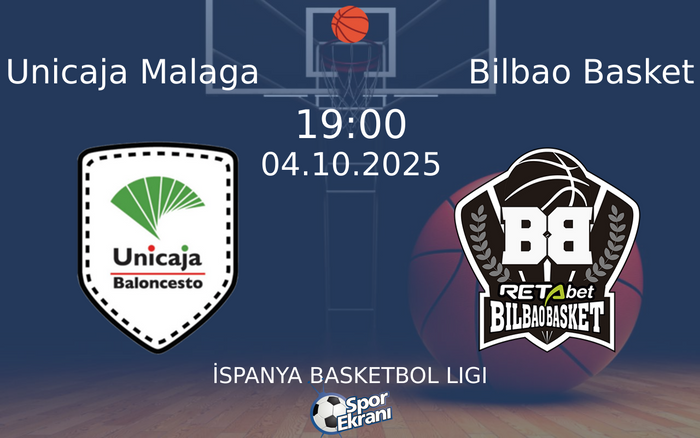 04 Ekim 2025 Unicaja Malaga vs Bilbao Basket maçı Hangi Kanalda Saat Kaçta Yayınlanacak? 04 Ekim 2025 Unicaja Malaga vs Bilbao Basket maçı Hangi Kanalda Saat Kaçta Yayınlanacak?