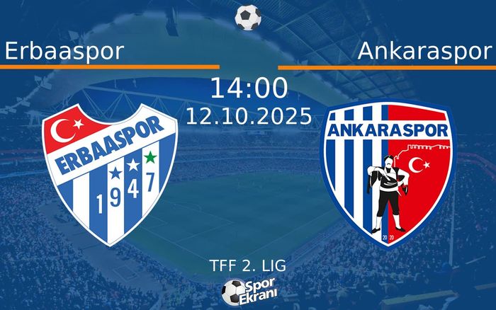 12 Ekim 2025 Erbaaspor vs Ankaraspor maçı Hangi Kanalda Saat Kaçta Yayınlanacak? 12 Ekim 2025 Erbaaspor vs Ankaraspor maçı Hangi Kanalda Saat Kaçta Yayınlanacak?