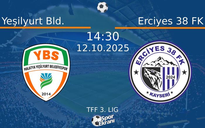12 Ekim 2025 Yeşilyurt Bld. vs Erciyes 38 FK maçı Hangi Kanalda Saat Kaçta Yayınlanacak?