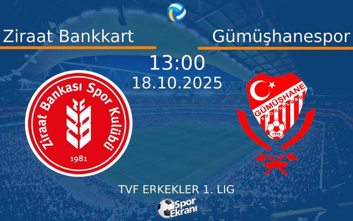 18 Ekim 2025 Ziraat Bankkart vs Gümüşhanespor maçı Hangi Kanalda Saat Kaçta Yayınlanacak? 18 Ekim 2025 Ziraat Bankkart vs Gümüşhanespor maçı Hangi Kanalda Saat Kaçta Yayınlanacak?