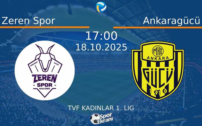 18 Ekim 2025 Zeren Spor vs Ankaragücü maçı Hangi Kanalda Saat Kaçta Yayınlanacak? 18 Ekim 2025 Zeren Spor vs Ankaragücü maçı Hangi Kanalda Saat Kaçta Yayınlanacak?