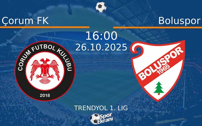 26 Ekim 2025 Çorum FK vs Boluspor maçı Hangi Kanalda Saat Kaçta Yayınlanacak? 26 Ekim 2025 Çorum FK vs Boluspor maçı Hangi Kanalda Saat Kaçta Yayınlanacak?