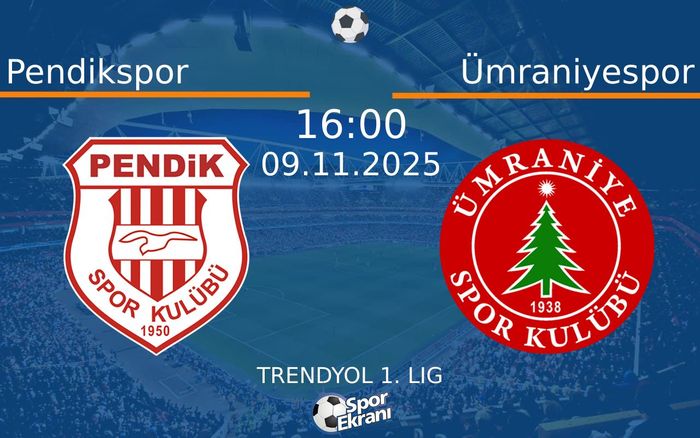 09 Kasım 2025 Pendikspor vs Ümraniyespor maçı Hangi Kanalda Saat Kaçta Yayınlanacak? 09 Kasım 2025 Pendikspor vs Ümraniyespor maçı Hangi Kanalda Saat Kaçta Yayınlanacak?