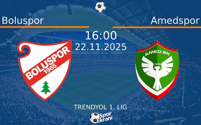 22 Kasım 2025 Boluspor vs Amedspor maçı Hangi Kanalda Saat Kaçta Yayınlanacak? 22 Kasım 2025 Boluspor vs Amedspor maçı Hangi Kanalda Saat Kaçta Yayınlanacak?