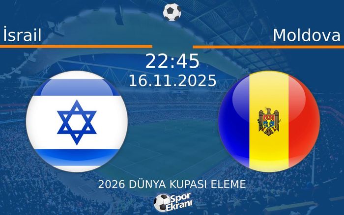 16 Kasım 2025 İsrail vs Moldova maçı Hangi Kanalda Saat Kaçta Yayınlanacak? 16 Kasım 2025 İsrail vs Moldova maçı Hangi Kanalda Saat Kaçta Yayınlanacak?