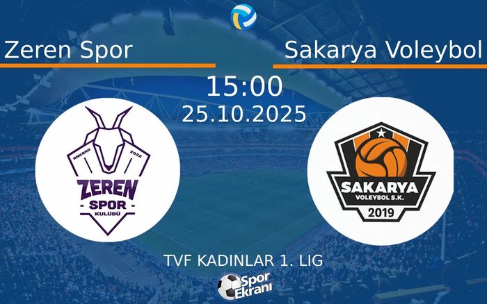 25 Ekim 2025 Zeren Spor vs Sakarya Voleybol maçı Hangi Kanalda Saat Kaçta Yayınlanacak? 25 Ekim 2025 Zeren Spor vs Sakarya Voleybol maçı Hangi Kanalda Saat Kaçta Yayınlanacak?