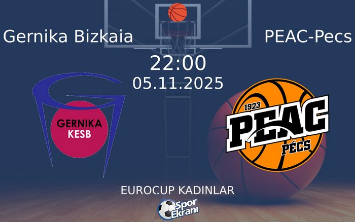 05 Kasım 2025 Gernika Bizkaia vs PEAC-Pecs maçı Hangi Kanalda Saat Kaçta Yayınlanacak?