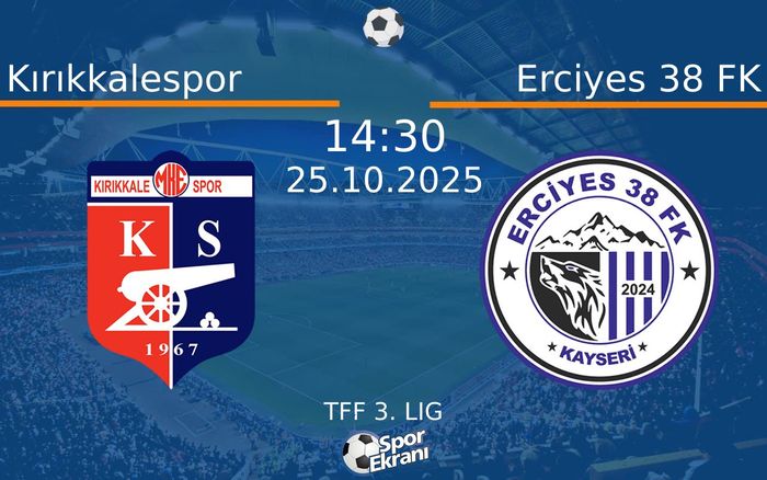 25 Ekim 2025 Kırıkkalespor vs Erciyes 38 FK maçı Hangi Kanalda Saat Kaçta Yayınlanacak?