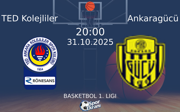 31 Ekim 2025 TED Kolejliler vs Ankaragücü maçı Hangi Kanalda Saat Kaçta Yayınlanacak? 31 Ekim 2025 TED Kolejliler vs Ankaragücü maçı Hangi Kanalda Saat Kaçta Yayınlanacak?
