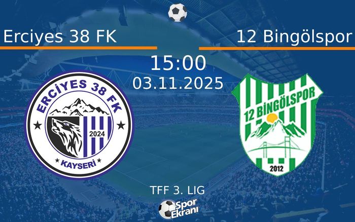 03 Kasım 2025 Erciyes 38 FK vs 12 Bingölspor maçı Hangi Kanalda Saat Kaçta Yayınlanacak? 03 Kasım 2025 Erciyes 38 FK vs 12 Bingölspor maçı Hangi Kanalda Saat Kaçta Yayınlanacak?