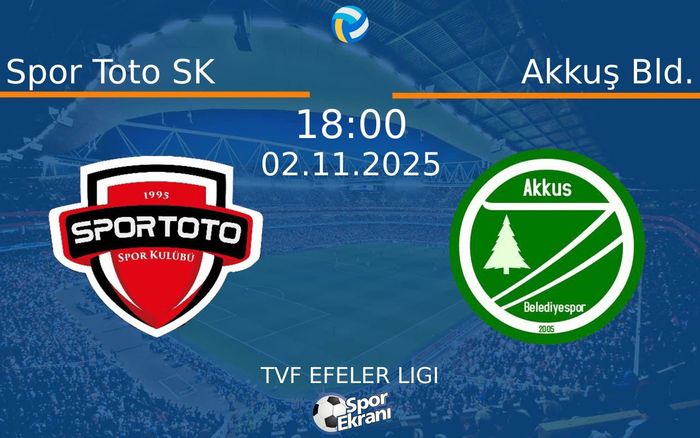 02 Kasım 2025 Spor Toto SK vs Akkuş Bld. maçı Hangi Kanalda Saat Kaçta Yayınlanacak?