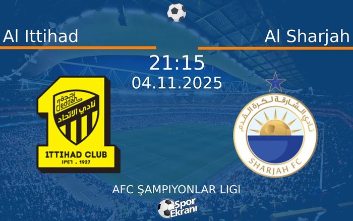 04 Kasım 2025 Al Ittihad vs Al Sharjah maçı Hangi Kanalda Saat Kaçta Yayınlanacak? 04 Kasım 2025 Al Ittihad vs Al Sharjah maçı Hangi Kanalda Saat Kaçta Yayınlanacak?