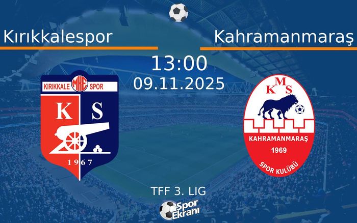 09 Kasım 2025 Kırıkkalespor vs Kahramanmaraş maçı Hangi Kanalda Saat Kaçta Yayınlanacak? 09 Kasım 2025 Kırıkkalespor vs Kahramanmaraş maçı Hangi Kanalda Saat Kaçta Yayınlanacak?