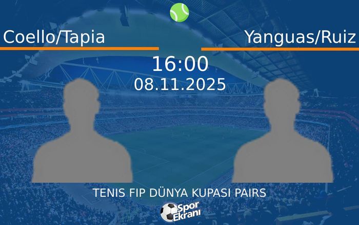08 Kasım 2025 Coello/Tapia vs Yanguas/Ruiz maçı Hangi Kanalda Saat Kaçta Yayınlanacak? 08 Kasım 2025 Coello/Tapia vs Yanguas/Ruiz maçı Hangi Kanalda Saat Kaçta Yayınlanacak?