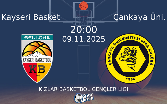 09 Kasım 2025 Kayseri Basket vs Çankaya Üni. maçı Hangi Kanalda Saat Kaçta Yayınlanacak?