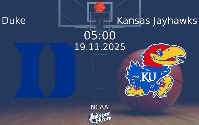 19 Kasım 2025 Duke vs Kansas Jayhawks maçı Hangi Kanalda Saat Kaçta Yayınlanacak?