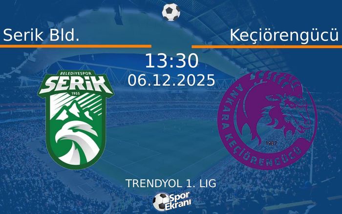06 Aralık 2025 Serik Bld. vs Keçiörengücü maçı Hangi Kanalda Saat Kaçta Yayınlanacak? 06 Aralık 2025 Serik Bld. vs Keçiörengücü maçı Hangi Kanalda Saat Kaçta Yayınlanacak?