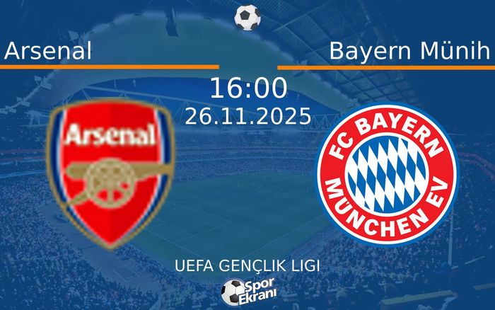 26 Kasım 2025 Arsenal vs Bayern Münih maçı Hangi Kanalda Saat Kaçta Yayınlanacak? 26 Kasım 2025 Arsenal vs Bayern Münih maçı Hangi Kanalda Saat Kaçta Yayınlanacak?