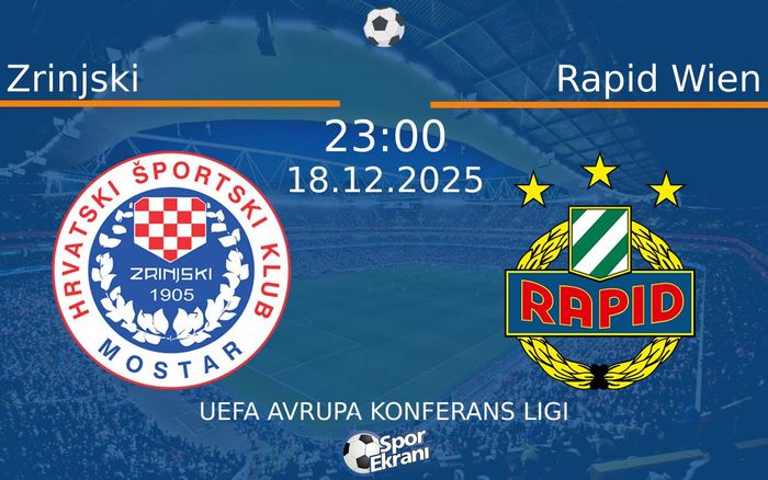 18 Aralık 2025 Zrinjski vs Rapid Wien maçı Hangi Kanalda Saat Kaçta Yayınlanacak?