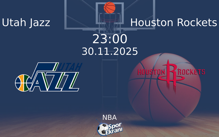 30 Kasım 2025 Utah Jazz vs Houston Rockets maçı Hangi Kanalda Saat Kaçta Yayınlanacak? 30 Kasım 2025 Utah Jazz vs Houston Rockets maçı Hangi Kanalda Saat Kaçta Yayınlanacak?